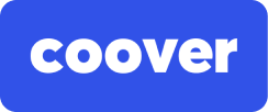 Logo du partenaire Coover, avec le texte "coover" en lettres blanches sur un fond rectangulaire bleu vif